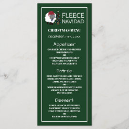 Flece Navidad, Estilo Espanhol Menu de Natal
