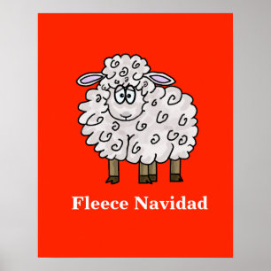 Fleece Navidad Funny Shea Poster de Natal