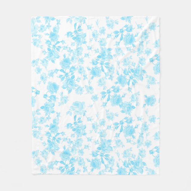 Fleece Santo cobertor Colette June Rosas capri blu (Frente)