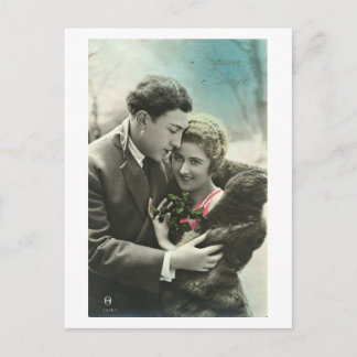 Flerte Francês - Cartão Postal de Amor Romântico V