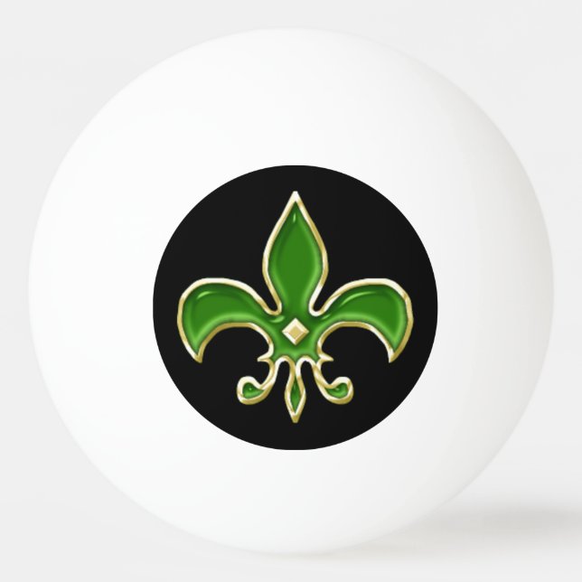 Fleur de Lis3 com área de texto personalizada Bola (Frente)