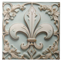 Fleur de Lis - Alivio Mint Faux - Luz do Pastel an