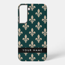 Fleur de Lis, Bege sobre Verde, Real, Seu Nome