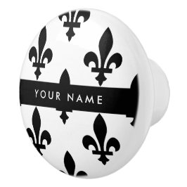 Fleur de Lis, Black on White, Black, Your Name