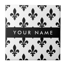 Fleur de Lis, Black on White, Black, Your Name