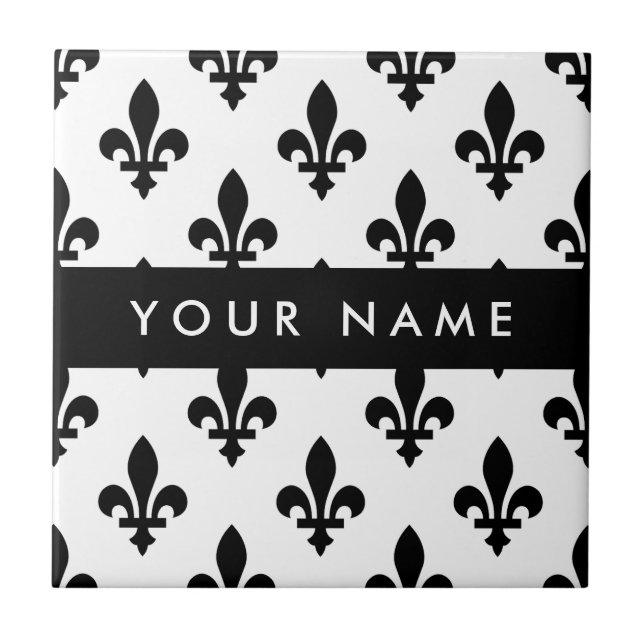 Fleur de Lis, Black on White, Black, Your Name (Frente)