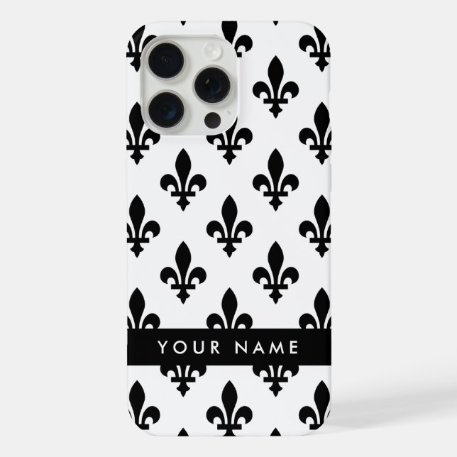 Fleur de Lis, Black on White, Black, Your Name (Verso)