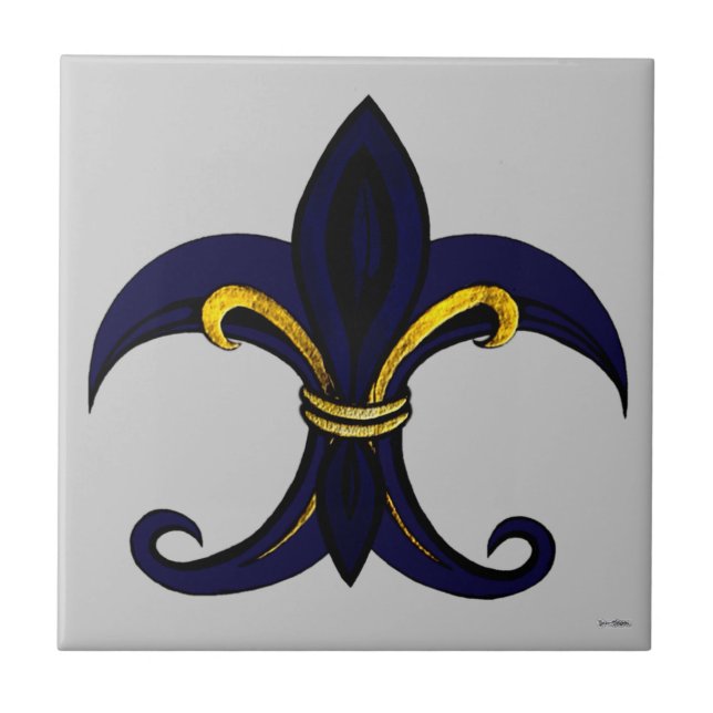 Fleur de lis blue/gold (Frente)