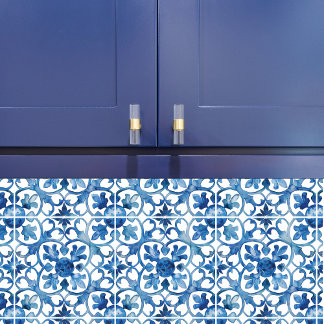 Fleur-de-lis Blue Watercolor