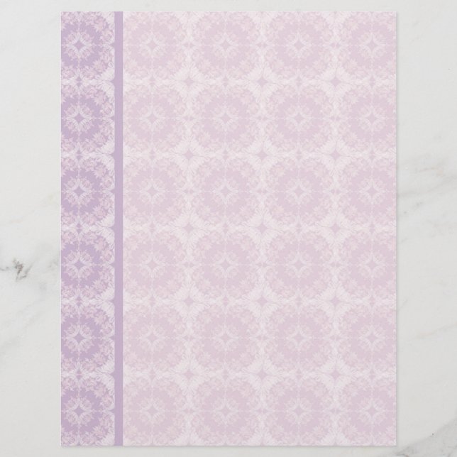 Fleur de Lis Damask - Papel de carta de Vazio corr (Frente)