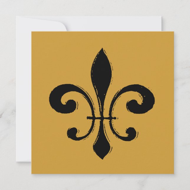 Fleur De Lis de Lavagem Preta (Frente)