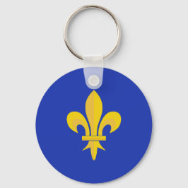 Fleur de Lis em Royal Blue Chaveiro
