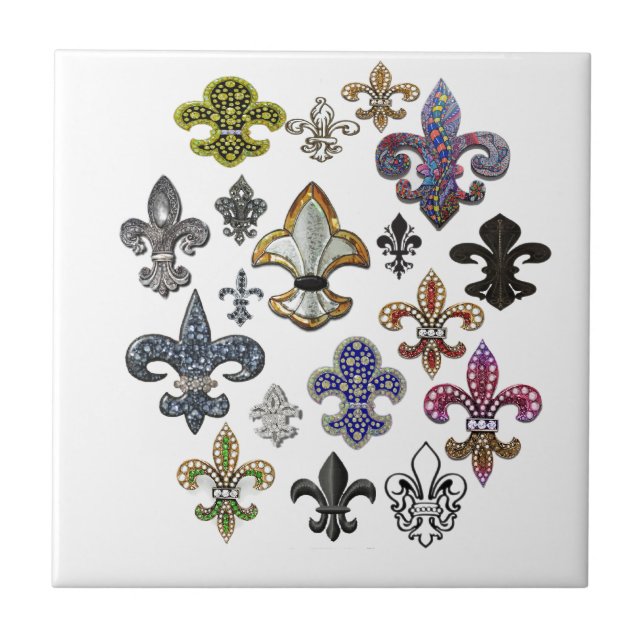 Fleur De Lis Flor New Orleans Jewel Sparkle (Frente)