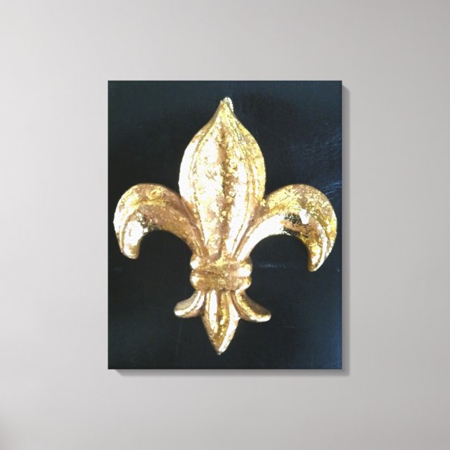 Fleur de lis impressão a preto Dourado a negrito (Frente)