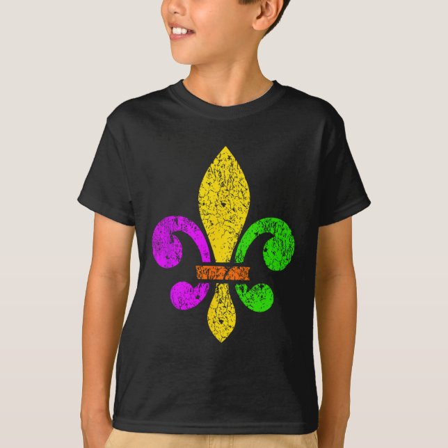 Fleur De Lis Mardi Gras Funny Top New Orleans Wome (Frente)