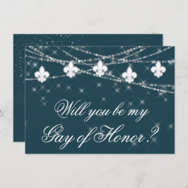 Fleur de Lis Marinho Lights Você Será Minha Propos