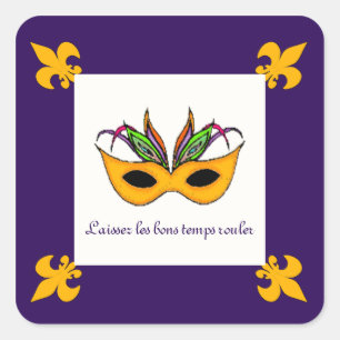 Fleur de Lis Mask Mardi Gras adesivos