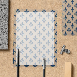 Fleur de Lis Pattern, Francês, Real, Azul Marinho