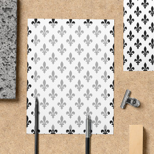 Fleur de Lis Pattern, francês, real, negro