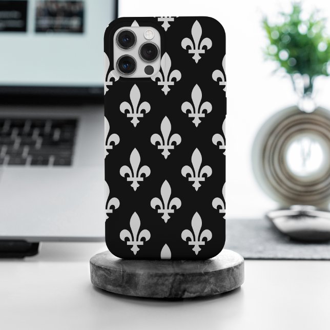 Fleur de Lis Pattern, Royal French, branco a preto (Criador carregado)