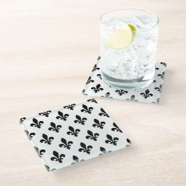 Fleur de Lis Pattern, Royal French, preto em branc