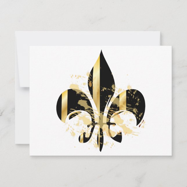 Fleur de Lis Preto e Dourado (Frente)