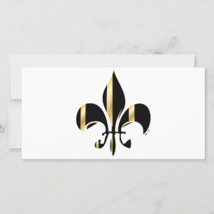 Fleur de Lis, preto e Dourado