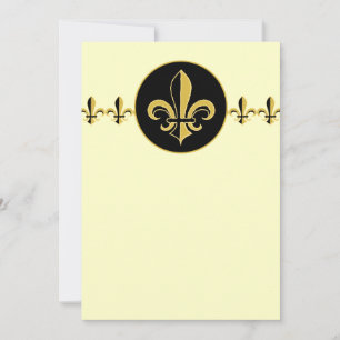 Fleur de lis, preto e Dourado