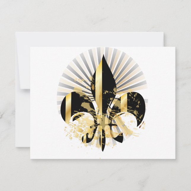 Fleur de Lis, preto e Dourado (Frente)