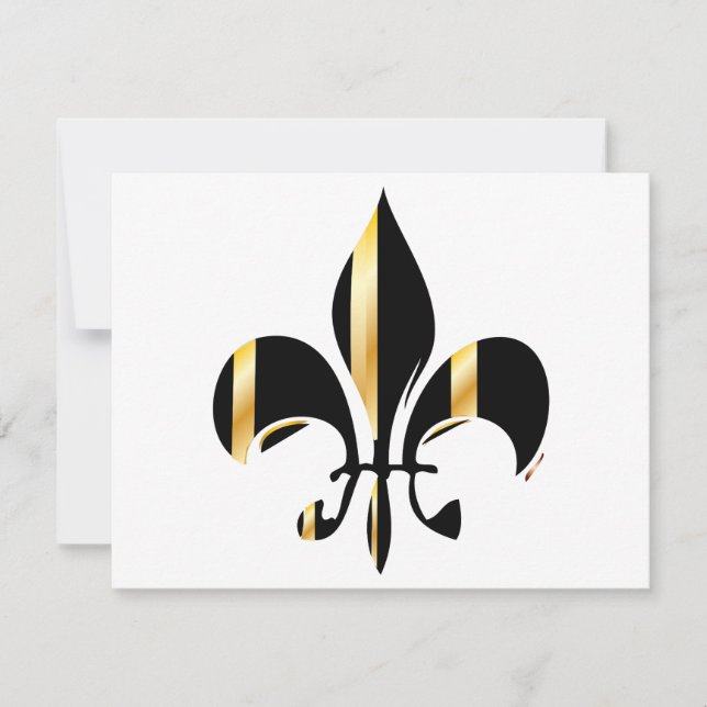 Fleur de Lis Preto e Dourado (Frente)