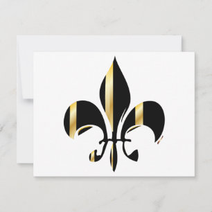 Fleur de Lis Preto e Dourado