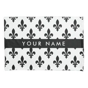 Fleur de Lis, Preto sobre Branco, Preto, Seu Nome