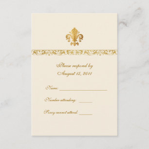 Fleur-de-lis Themed RSVP