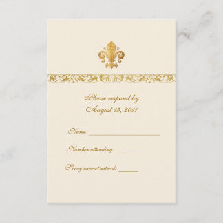 Fleur-de-lis Themed RSVP