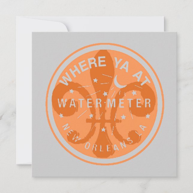 Fleur De Lis Water Meter Lid (Frente)