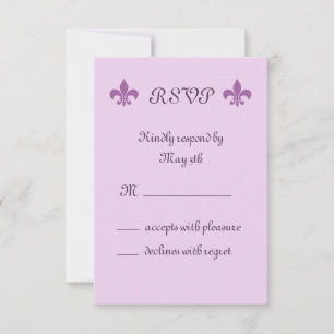Fleur de Lise RSVP em Lilases