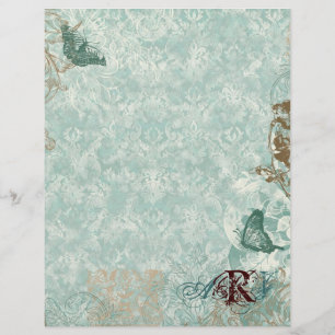 Fleur di Lys Damasco - páginas Monogrammed do