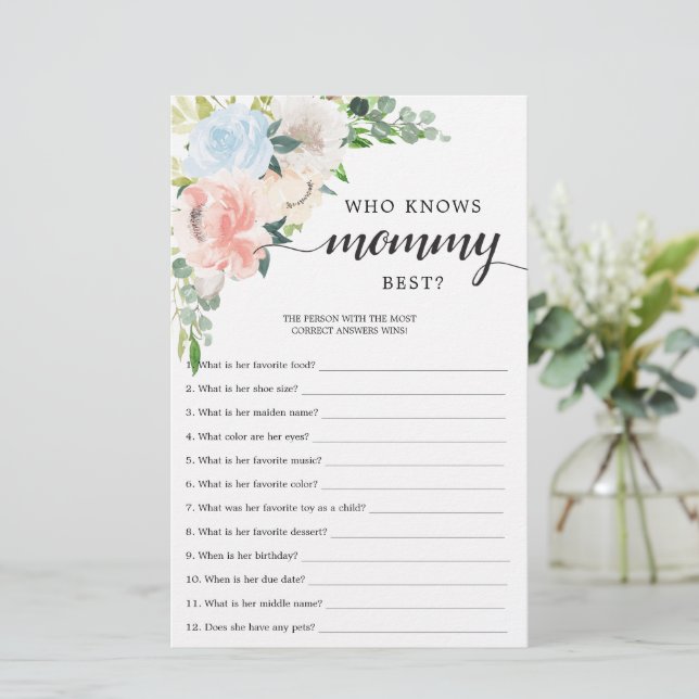 Fleur Jolie Floral do Jogo de Chá de fraldas Duplo (Em pé/Frente)