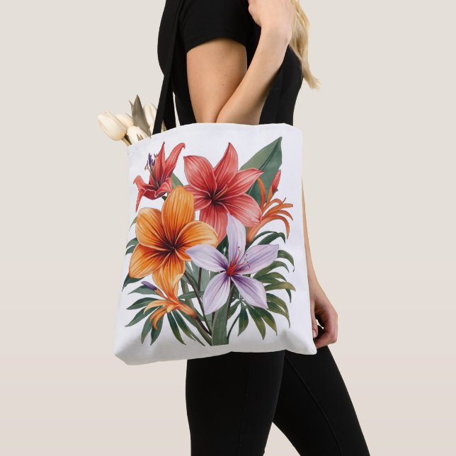 Fleurs Exotiques – Bouquet Tropical Tote bag (Close Up)