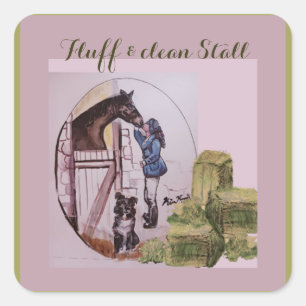 flff & clean stall quadrado adesivo