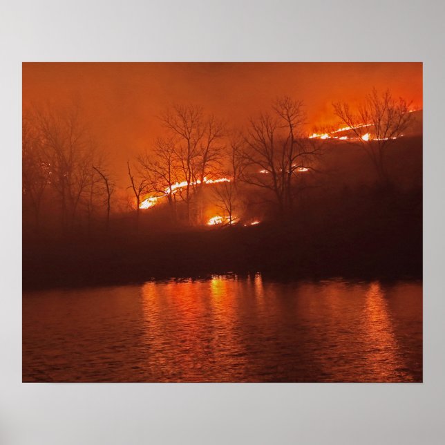 Flint Colinas Kansas Prairie Burn Poster (Frente)