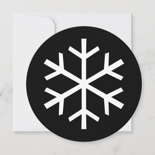 Floco de neve branco | Convite à celebração de fer (Frente)