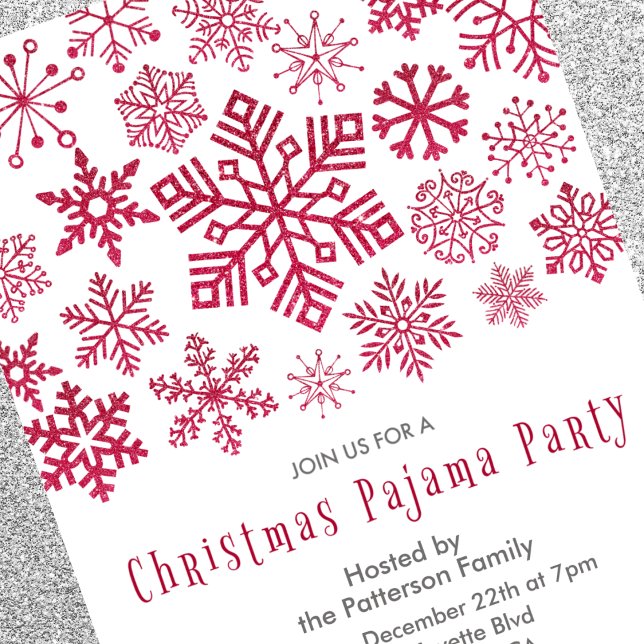 Floco de neve convite de festas deslizante para ad (Criador carregado)