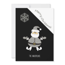 Floco de neve de Papais noeis de som bonito