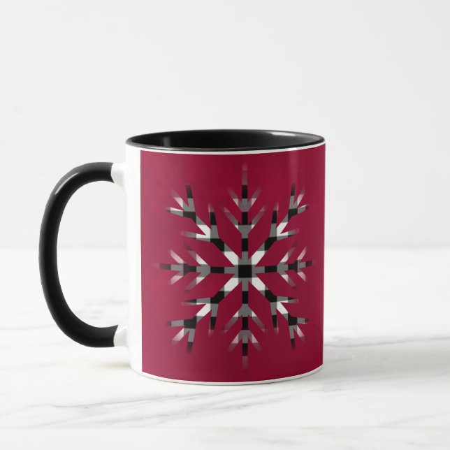 floco de neve do Polo Norte, caneca xadrez de búfa (Esquerda)