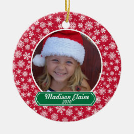 Floco de neve Enfeites de natal vermelho e verde