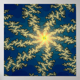 Floco de neve Fractal Poster