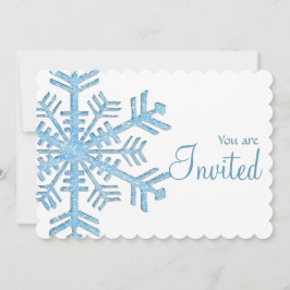 Floco de neve gelo Convite de festas de inverno Ja