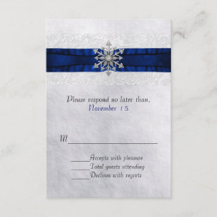 Floco de neve Jeweled elegante que Wedding RSVP