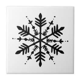 Floco de Neve Minimalista Preto e Branco